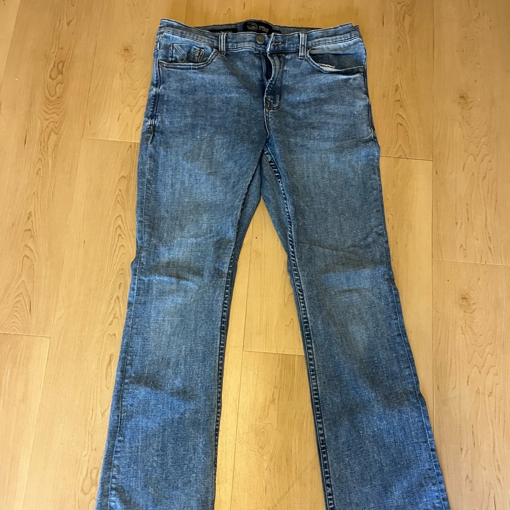 Seeded & Sewn Blue Denim Men’s Bootcut Jeans 32W/32L